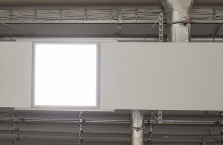Modern heating pannels on ceiling