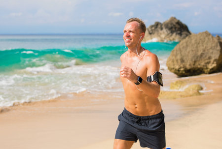 Young man exercise outdoors