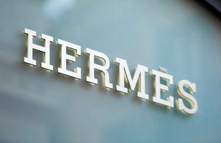 Rome, Italy - May 13, 2018: Hermes fashion store in Rome.のeditorial素材
