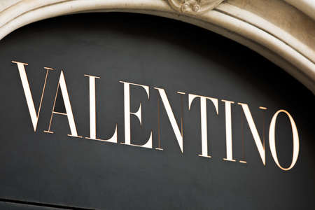 Rome, Italy - May 13, 2018: Valentino fashion store in Rome.のeditorial素材