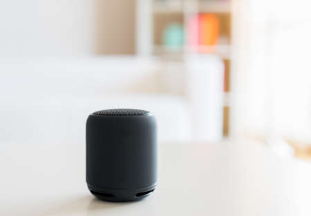 Smart speaker and virtual voice assistant at homeの写真素材