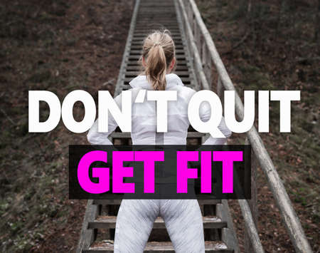 Motivational fitness and training quoteの写真素材