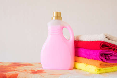 Bottle of laundry softenerの写真素材