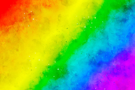 Rainbow colors as watercolor painting. Colorful LGBT pride background.の写真素材