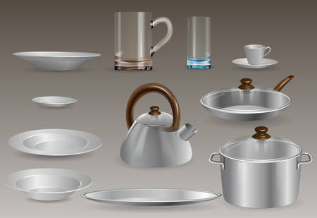A set of kitchen utensils.のイラスト素材