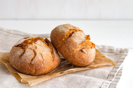 Freshly baked bread. Fresh bakery. Healthy eating.