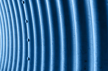 Blue abstract background. Metal texture. Selective focus. Close up.の写真素材
