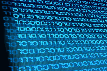 blue black background binary code zero & one
