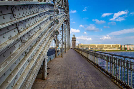 Petersburg. Russia. The Bridge of Peter the Great. Bolsheokhtinsky Bridge.の写真素材