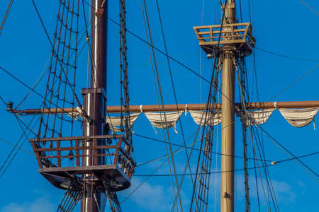 Masts of a sailboat.の写真素材