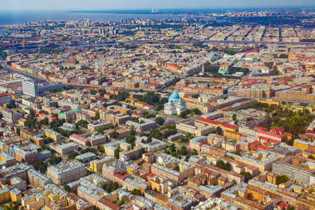 Panorama of St. Petersburg from the air. Petersburg. Panorama of Petersburg.の写真素材