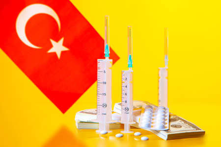Paid medicine in Turkey. Medical tourism. Healthcare in Turkey. Treatment abroad. Treatment in Turkey. Medical services.の写真素材