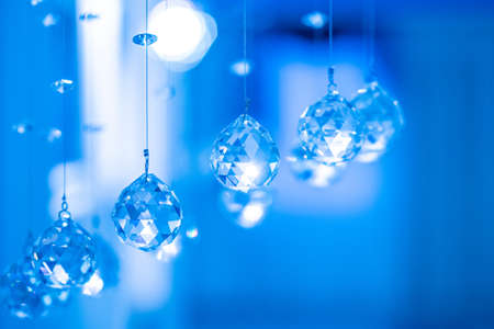 Glass decorations. Crystal. Faceted glass. Balls of crystal. The decor.の写真素材