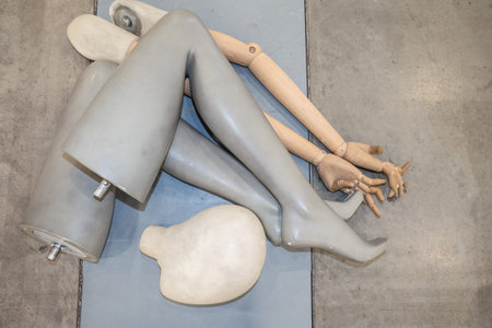Mannequin workshop. Limbs mannequin. Disassembled dummy. Dummy parts. Making mannequins to order....