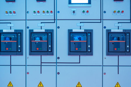 Electrical panel. Low voltage device. Electrical equipment. Power supply. Electro substation. Power...