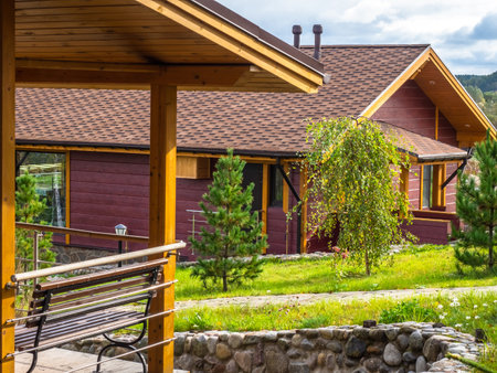 Property outside the city. Cottage. The house is surrounded by a garden. Rental houses. Property For Sale. Realtor services.のeditorial素材