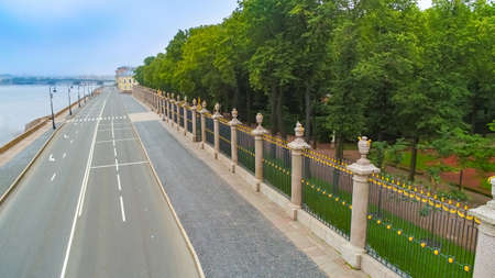 St. Petersburg. Russia. Embankment of the Summer Garden. Summer garden. Lattice summer garden. Neva River. View of Petersburg. Sights of St. Petersburg.の写真素材