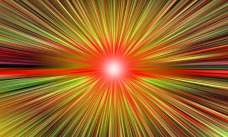 Fantasy background with the sun. Imitation of sunlight in unusual colors. Iridescent rays of the sun. The concept of infinity.の写真素材