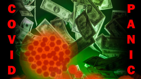 Coronavirus and Finance. Losses and gains from Covid-19. Panic leads to ruin and wealth. Covid panic...