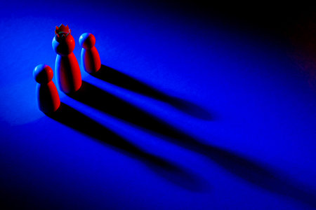 Figures of little men and their huge shadows. Actions and their consequences. Exaggerated reality....