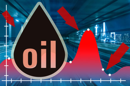Oil refining analytics has grown. Monitoring the cost of petroleum products. Concept - petrolium...
