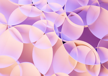 3d background. Background with geometric elements. 3d background with circles of different sizes. Abstract texture. Geometric pattern for site. Wallpaper with three-dimensional elements.の写真素材