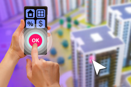 Real estate transactions online. Remote purchase of apartments. A mobile app for buying or selling...
