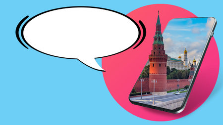 Booking tours. Online booking of travel to Russia. A collage in a magazine style. Services of a...