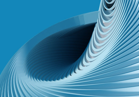 Abstract geometry. A pattern of curved stripes. The curved lines are combined into a geometric...