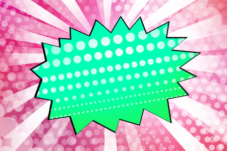 Cartoon empty speech bubble. Place for text, ads, notifications. Pop art background. Bright poster....