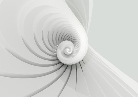 Curl background. White modern wallpaper. curl background in white. Three-dimensional curl background...