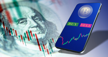 Bitcoin trading. Bitcoin trading application. Buying and selling cryptocurrencies. Funding crypto...