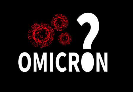 Omicron Covid variant B.1.1.529. Coronavirus, COVID-19. E484Q L452R.COVID 19 Delta plus variant Sars ncov 2 2021. Mutated coronavirus SARS-CoV-2. 3D render New OMICRON Virus strainの写真素材
