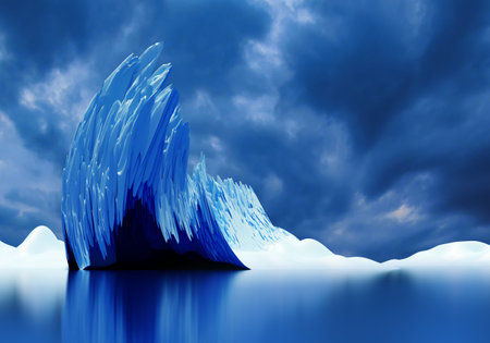 Sea waves against cloudy sky background. Visualization of sea storm. Water splashes in ocean....