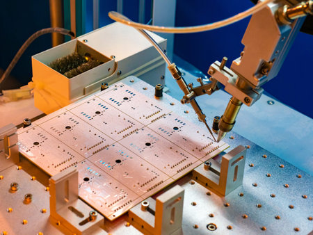 PCB. Automated soldering. PCB production. Chip manufacturing. Automatic spot soldering. Equipment...