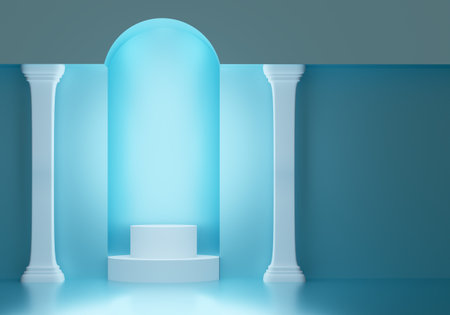 Podium stand in architectural style. Place to showcase product. Podium stand for your product....