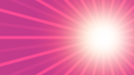 Abstract pink background. Background with bright glow. Pink simple pattern. Texture with flash of light. Abstract background with rays of light. Wallpaper with abstract glow.の写真素材