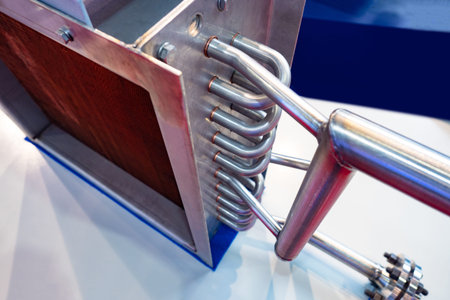 Copper radiator. Copper-aluminum heat exchanger. Spare parts for refrigeration equipment. Production...