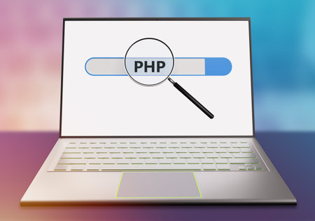 Search for information about the PHP programming language. Hypertext preprocessor name in the search...