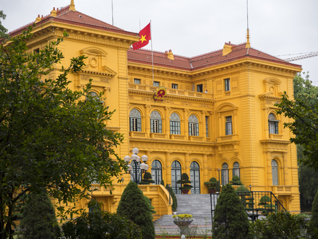 Presidential Palace in Hanoi, Vietnam, built between 1900 and 1906 to house the French Governor-General of Indochina.のeditorial素材