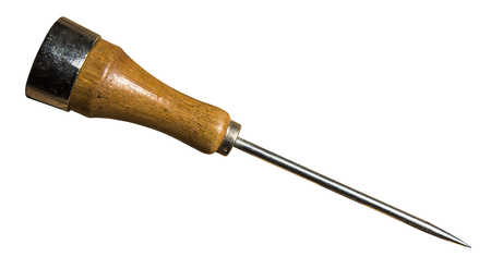 wood and metal Ice Pick on isolated background high qualityの写真素材