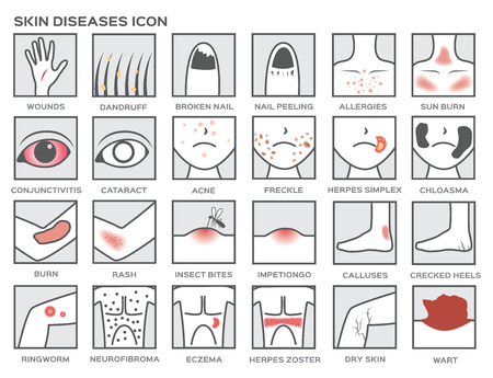 skin diseases iconのイラスト素材