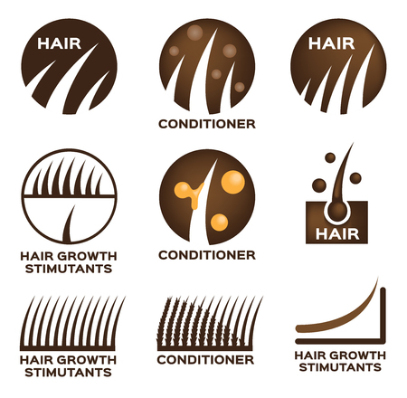 hair logo setのイラスト素材
