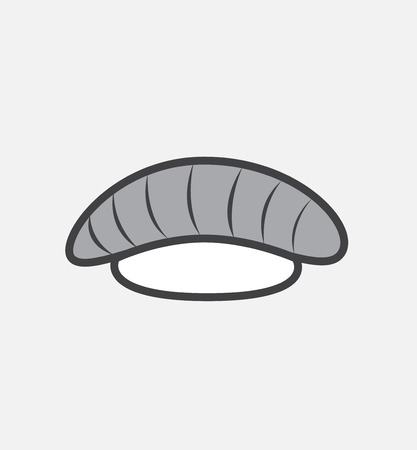 eel sushi icon and logo vector , sushi no. 1のイラスト素材