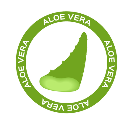 Aloe vera and drop vector illustration, template logo. Company designのイラスト素材