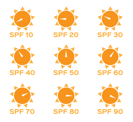 uv spf iconのイラスト素材