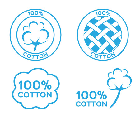 100% cottonのイラスト素材