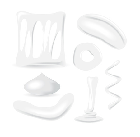 Vector icon White moisturizer and collagen Foam Cream Mousse Soap Lotionのイラスト素材