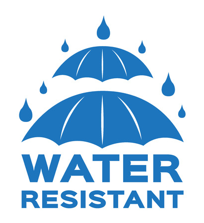 Water resistant icon and vector . blue Water resistant versionのイラスト素材