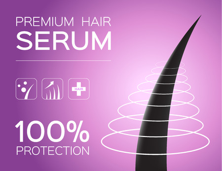 premium hair serum , hair conditioner vectorのイラスト素材